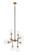 Particles Eight Light Chandelier in Aged Gold Brass (423|C58208AGCL)