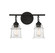 Fuller Two Light Bathroom Vanity in Matte Black (159|V6-L8-8055-2-BK)