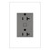 adorne 20A Smart Outlet with Netatmo, Plus-Size in Magnesium (246|WNAR203M1)