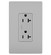 radiant Spec Grade 20A Tamper-Resistant Receptacle in Gray (246|TR26352RGRY)