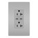 radiant 20A Tamper Resistant Ultra Fast PLUS Power Delivery USB Type C/C Outlet in Gray (246|TR20USBPDGRY)