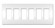 radiant Six-Gang Screwless Wall Plate in White (246|RWP266W)