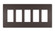 radiant Five-Gang Screwless Wall Plate in Dark Bronze (246|RWP265DB)