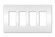 radiant Four-Gang Screwless Wall Plate in White (246|RWP264W)