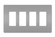 radiant Four-Gang Screwless Wall Plate in Gray (246|RWP264GRY)