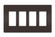 radiant Four-Gang Screwless Wall Plate in Brown (246|RWP264)