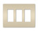 radiant Three-Gang Screwless Wall Plate in Light Almond (246|RWP263LA)