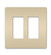 radiant Two-Gang Screwless Wall Plate in Ivory (246|RWP262I)