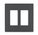 radiant Two-Gang Screwless Wall Plate in Graphite (246|RWP262GCC6)