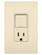 radiant Single Pole/3-Way Switch with 15A Tamper-Resistant Outlet in Light Almond (246|RCD38TRLA)