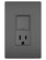 radiant Single Pole/3-Way Switch with 15A Tamper-Resistant Outlet in Black (246|RCD38TRBK)