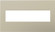 adorne Four-Gang Screwless Wall Plate in Titanium (246|AWP4GTM4)