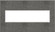 adorne Four-Gang Screwless Wall Plate in Slate Linen (246|AWM4GSL4)