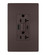 radiant Tamper-Resistant 20A Duplex Self-Test GFCI Receptacles with SafeLock Protection, Type A/C Outlet in Dark Bronze (246|2097TRUSBACDBC4)