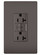 radiant Tamper-Resistant 20A Duplex Self-Test GFCI Receptacle with SafeLock Protection in Brown (246|2097TR)