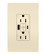 radiant Tamper Weather-Resistant 15A Duplex Self-Test GFCI Receptacles w SafeLock, USB Type A/C Outlets in Light Almond (246|1597TRWRUSBACLA)