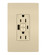 radiant Tamper Weather-Resistant 15A Duplex Self-Test GFCI Receptacles w SafeLock, USB Type A/C Outlets in Ivory (246|1597TRWRUSBACI)