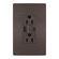 radiant Tamper-Resistant 15A Duplex Self-Test GFCI Receptacles with SafeLock Protection, USB Type A/C in Brown (246|1597TRUSBAC)