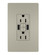 radiant Tamper-Resistant 15A Duplex Self-Test GFCI Receptacles with SafeLock Protection, USB Type A/A C4 in Nickel (246|1597TRUSBAANIC4)