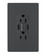 radiant Tamper-Resistant 15A Duplex Self-Test GFCI Receptacles with SafeLock Protection, USB Type A/A C4 in Graphite (246|1597TRUSBAAGC4)
