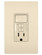 radiant Combination Single Pole Switch and Tamper-Reistant 15A Duplex Self-Test GFCI Receptacles w SafeLock in Light Almond (246|1597SWTTRLACCD4)