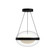 Virgo LED Pendant in Black/Opal Glass (347|PD76312-BK/OP)