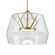 Deco LED Pendant in Clear/Brushed Gold (347|PD61418-CL/BG)