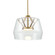 Deco LED Island Pendant in Clear/Brushed Gold (347|PD61412-CL/BG)