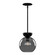 Arcadia One Light Pendant in Black/Smoked (347|PD59708-BK/SM)