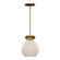 Arcadia One Light Pendant in Brushed Gold/Opal Glass (347|PD59708-BG/OP)