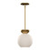 Arcadia One Light Pendant in Brushed Gold/Opal Glass (347|PD59708-BG/OP)