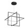 Mondrian LED Pendant in Black (347|PD16328-BK)