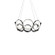 Oros LED Chandelier in Black (347|CH94824-BK)