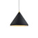 Dorothy One Light Pendant in Black With Gold Detail (347|492824-BK/GD)
