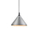 Dorothy One Light Pendant in Brushed Nickel With Black Detail (347|492814-BN/BK)