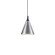 Dorothy One Light Pendant in Brushed Nickel With Black Detail (347|492710-BN/BK)