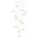 Royyo LED Pendant in Matte White With Gold (240|RYP-C13-SW-MWG)