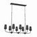 Adeena Eight Light Linear Chandelier in Black (12|52510BK)
