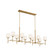 Ali Ten Light Linear Chandelier in Brushed Natural Brass (12|52503BNB)