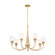 Melis Seven Light Chandelier in Warm Maple Wood (12|52469WMP)