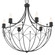 Topiary Six Light Chandelier in Textured Black (12|52462BKT)
