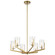 Nye Six Light Chandelier in Brushed Natural Brass (12|52314BNB)