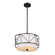 Birkleigh Three Light Pendant/Semi Flush in Black (12|52074BK)