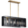 Linara Five Light Linear Chandelier in Black (12|44168BK)