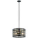 Aldergate Three Light Pendant/Semi Flush in Black (12|44075BK)
