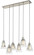 Evie Six Light Linear Chandelier in Brushed Nickel (12|43628NI)