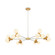 Tres LED Chandelier in White and New Brass (33|517473WNB)