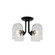 Cupola Four Light Semi Flush Mount in Matte Black (33|514045MB)