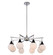 Bogart Eight Light Chandelier in Matte Black w Polished Nickel (33|508570BPN)