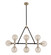 Cameo Eight Light Island Pendant in Matte Black Finish With Nickel Accents (33|315453BPN)